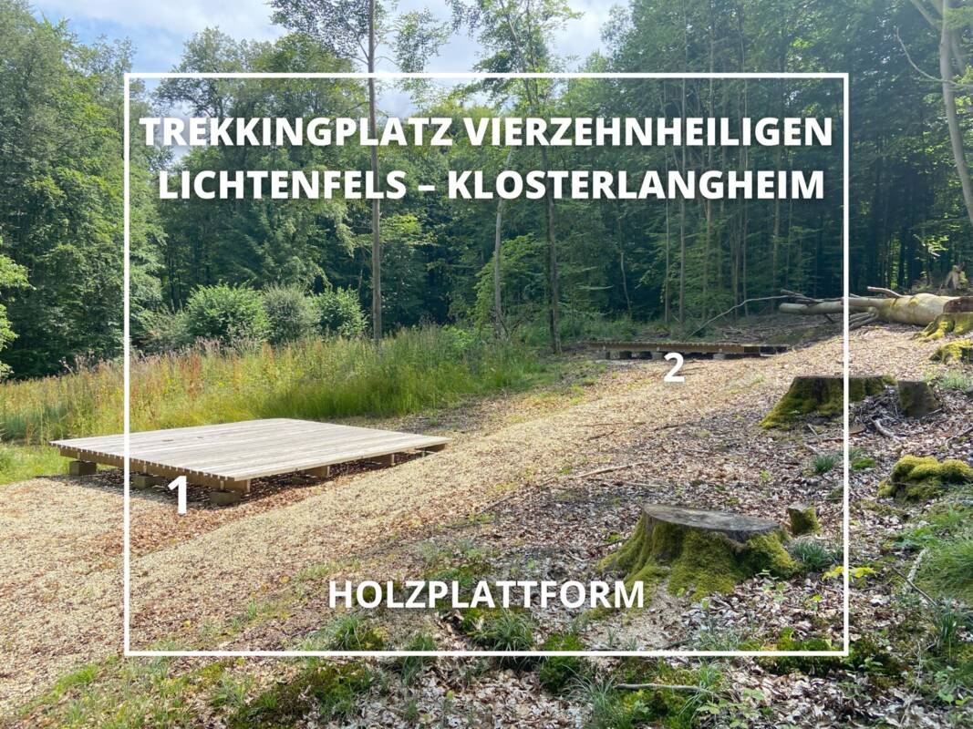 Trekkingplatz Vierzehnheiligen Lichtenfels – Klosterlangheim - Holzplattform - nummeriert_Foto_Hofmann_Stadt Lichtenfels
